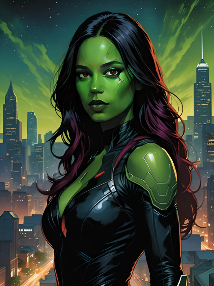 Дженна Ортега в стиле Marvel