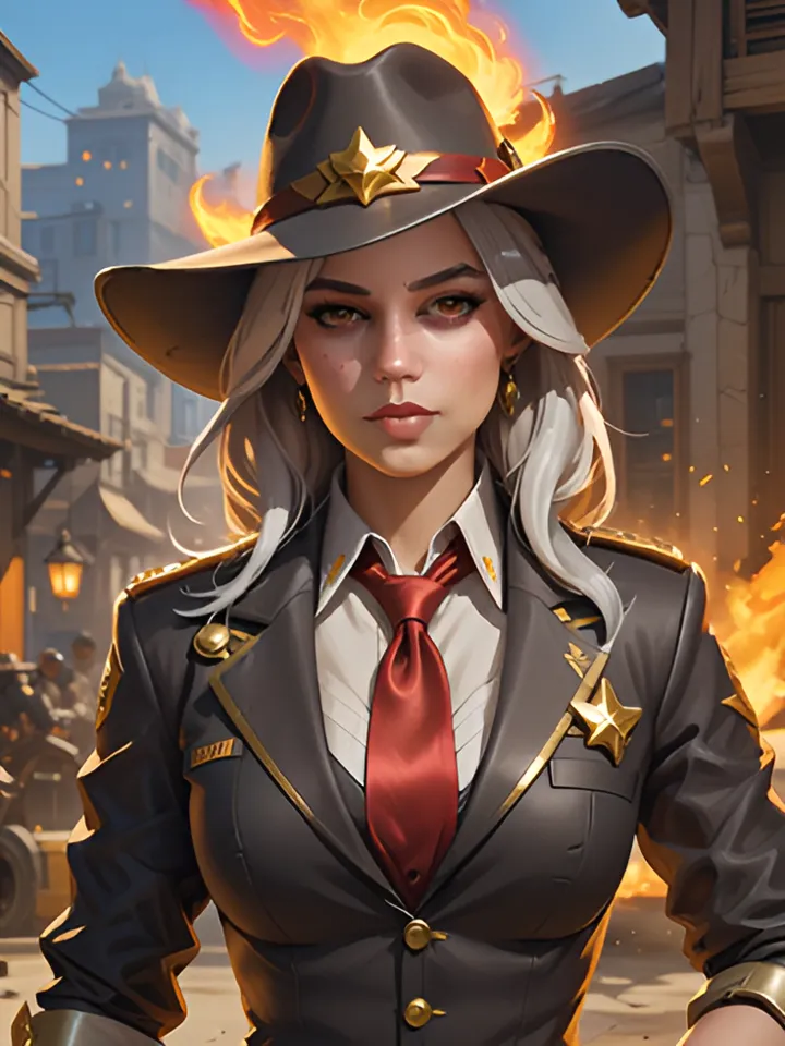 Дженна Ортега в стиле Overwatch