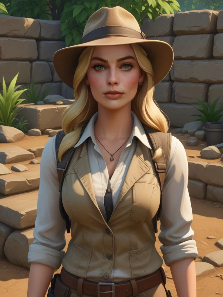 Марго Робби в стиле The Sims 4